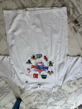 Men’s American east conference basketball White Graphic 'America East' Logo Tee